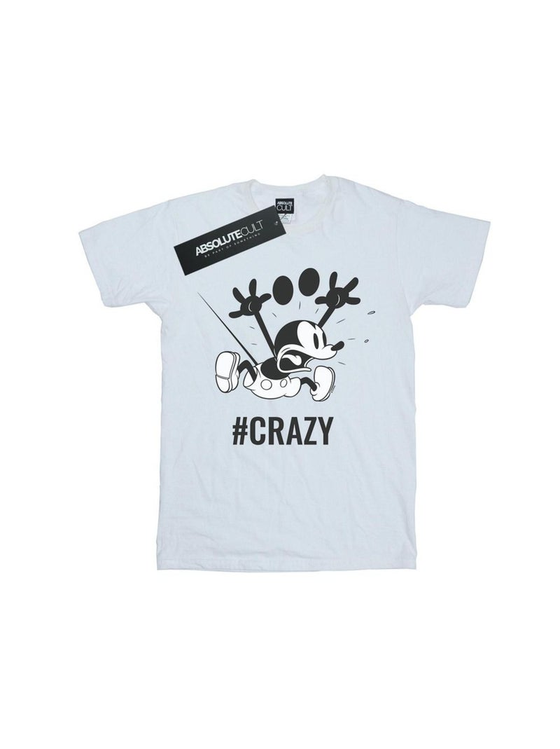 Disney - T-shirt #CRAZY Blanc - Kiabi