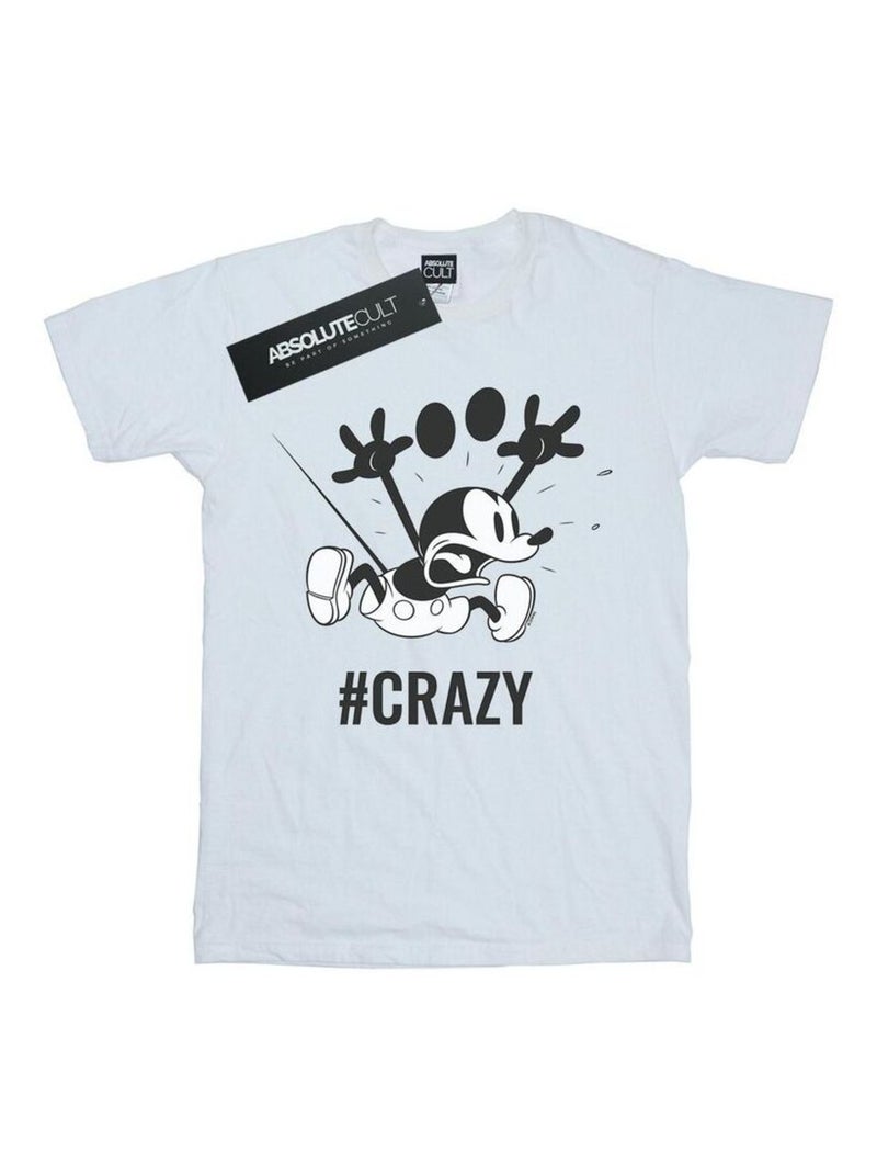 Disney - T-shirt #CRAZY Blanc - Kiabi