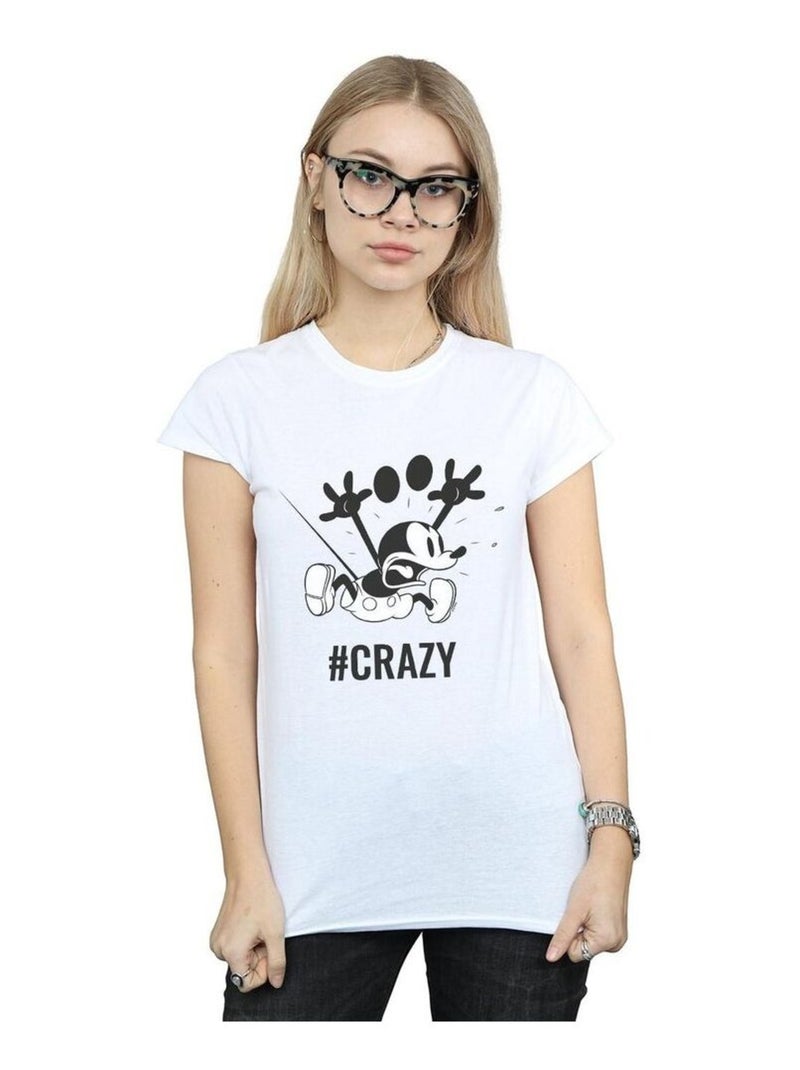 Disney - T-shirt #CRAZY Blanc - Kiabi