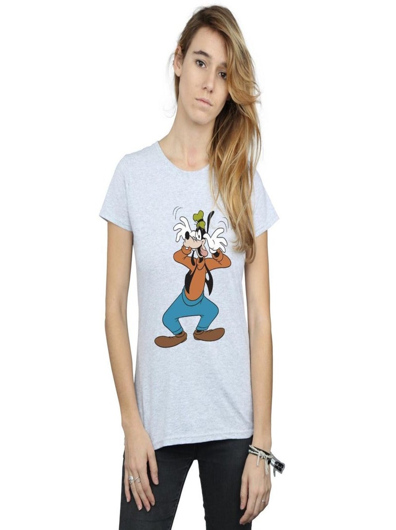 Disney - T-shirt CRAZY Gris chiné - Kiabi