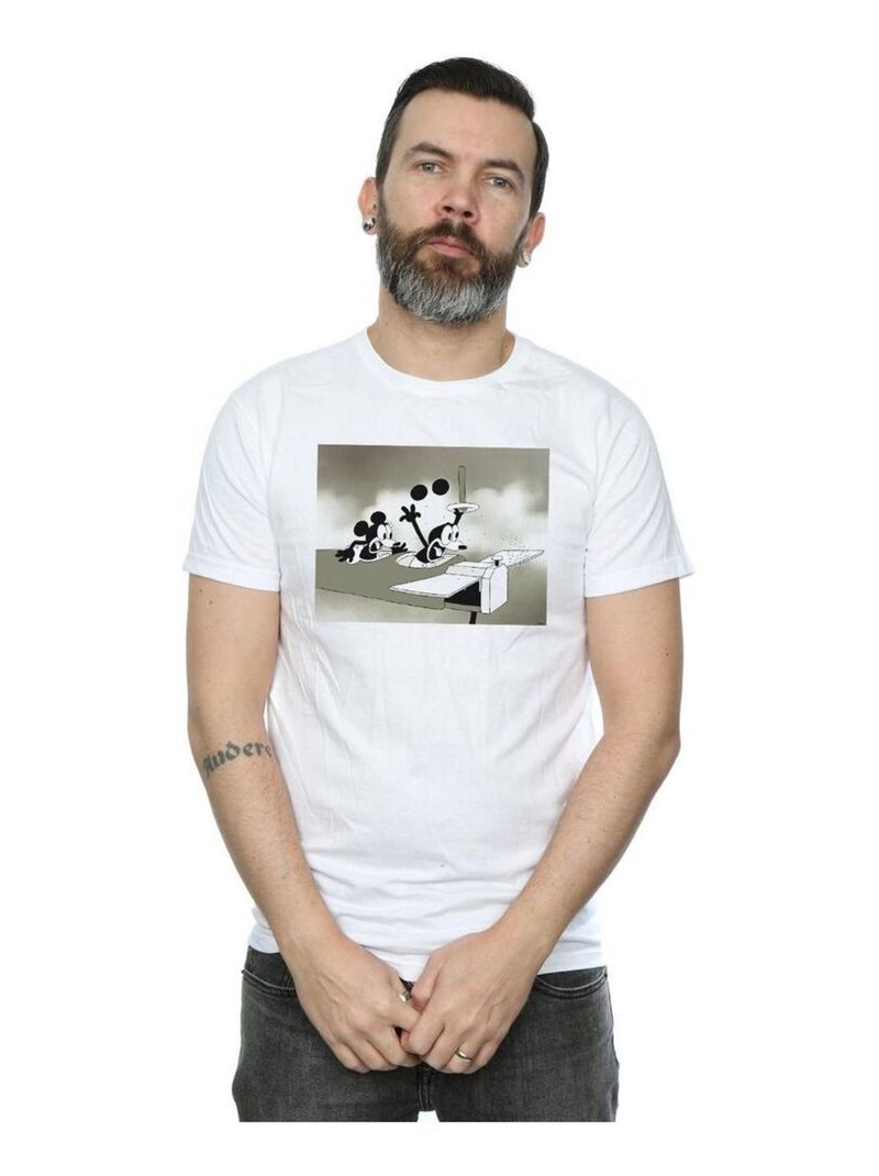 Disney - T-shirt CRAZY PILOT Blanc - Kiabi
