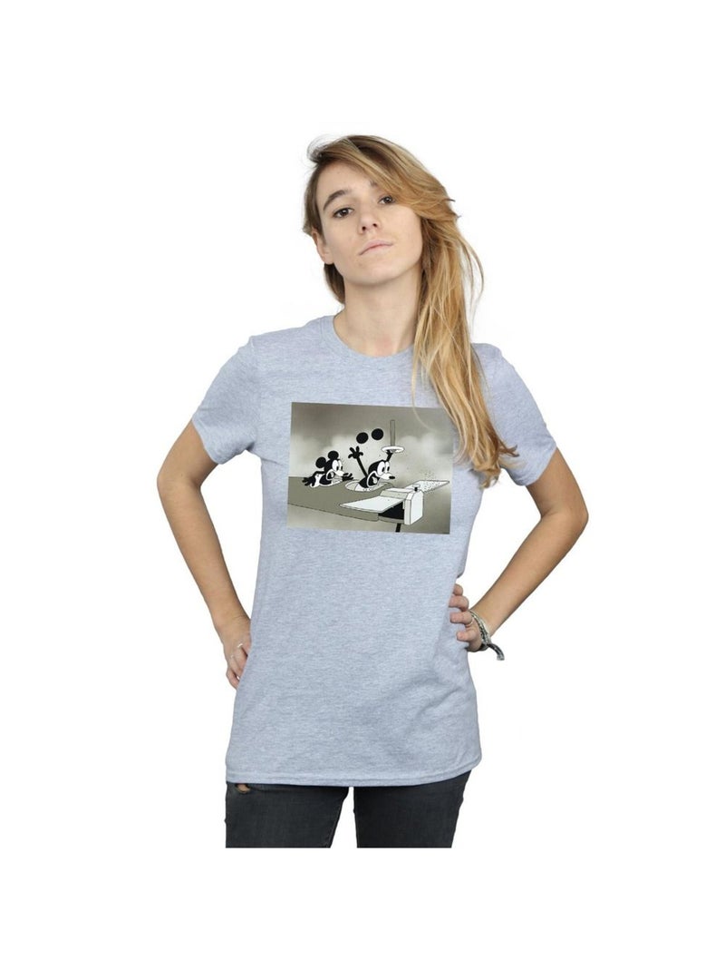 Disney - T-shirt CRAZY PILOT Gris chiné - Kiabi