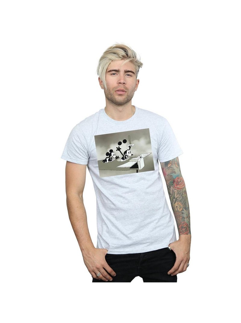 Disney - T-shirt CRAZY PILOT Gris chiné - Kiabi