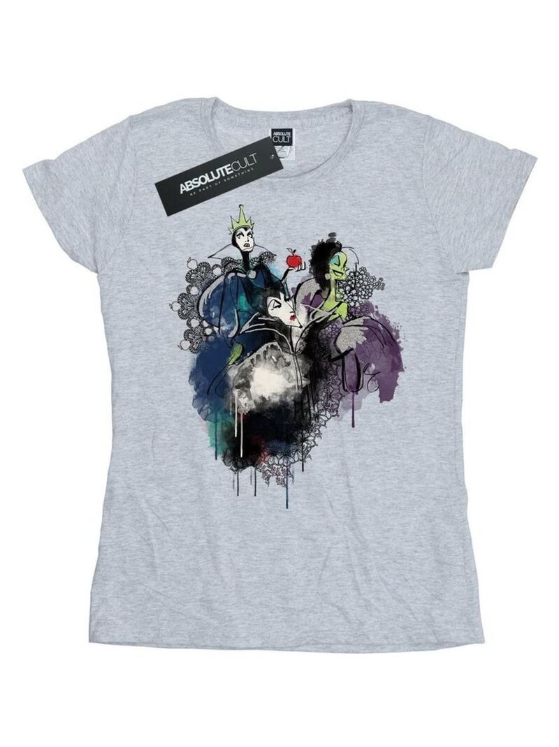 Disney - T-shirt (Cruella d´Enfer, La Reine Grimhilde, Maléfique) Gris chiné - Kiabi