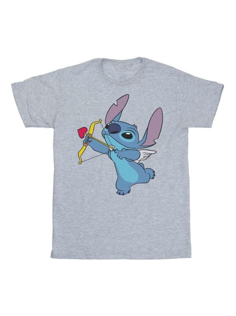 Disney - T-shirt CUPID VALENTINES Gris chiné - Kiabi