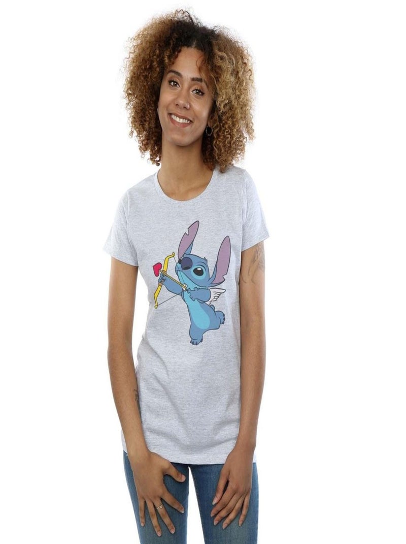 Disney - T-shirt CUPID VALENTINES Gris chiné - Kiabi