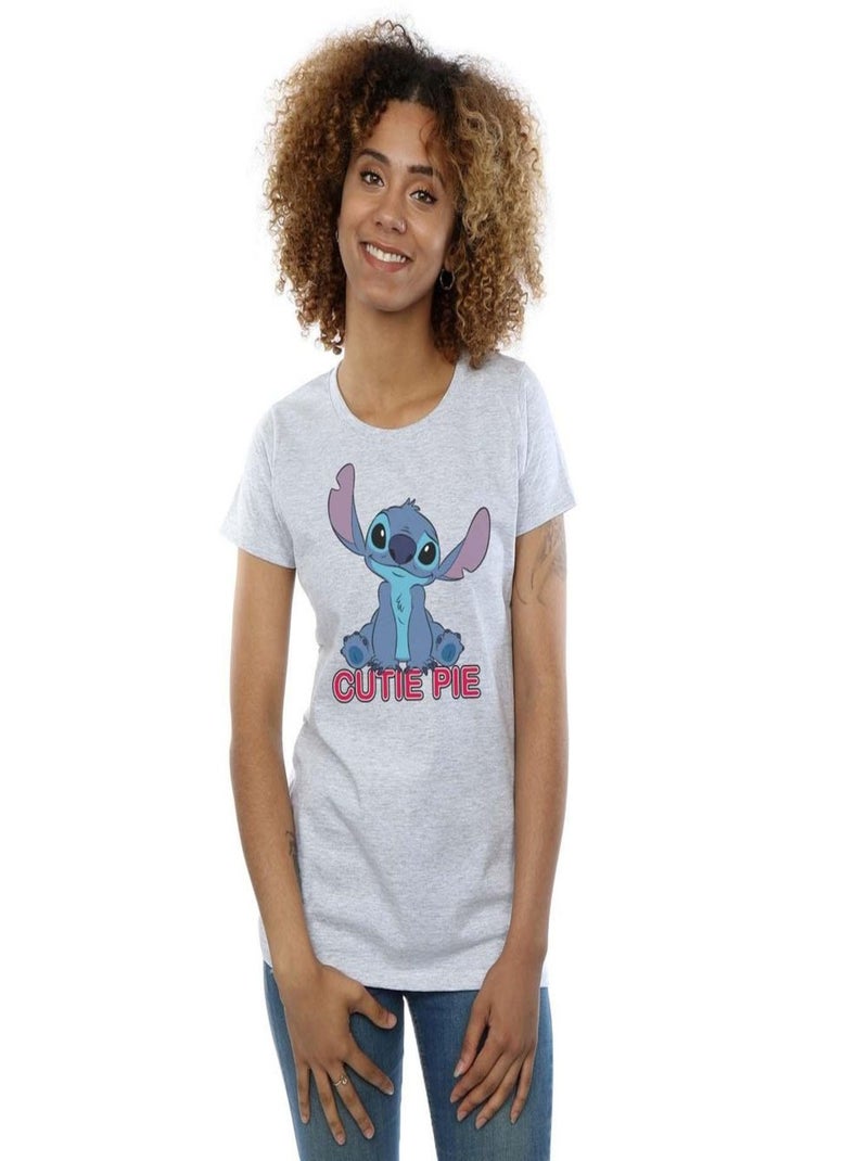 Disney - T-shirt CUTIE PIE Gris chiné - Kiabi