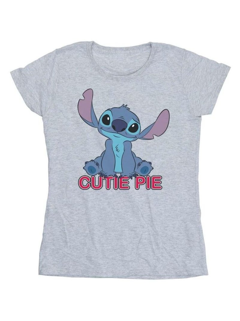 Disney - T-shirt CUTIE PIE Gris chiné - Kiabi
