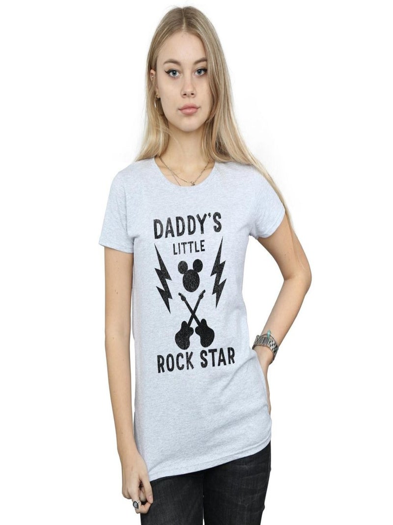 Disney - T-shirt DADDY'S ROCK STAR Gris chiné - Kiabi