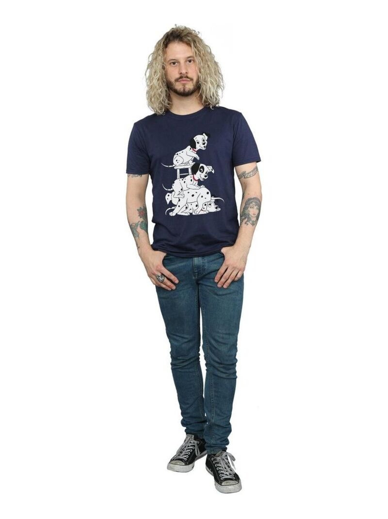 Disney - T-shirt DALMATIANS Bleu marine - Kiabi