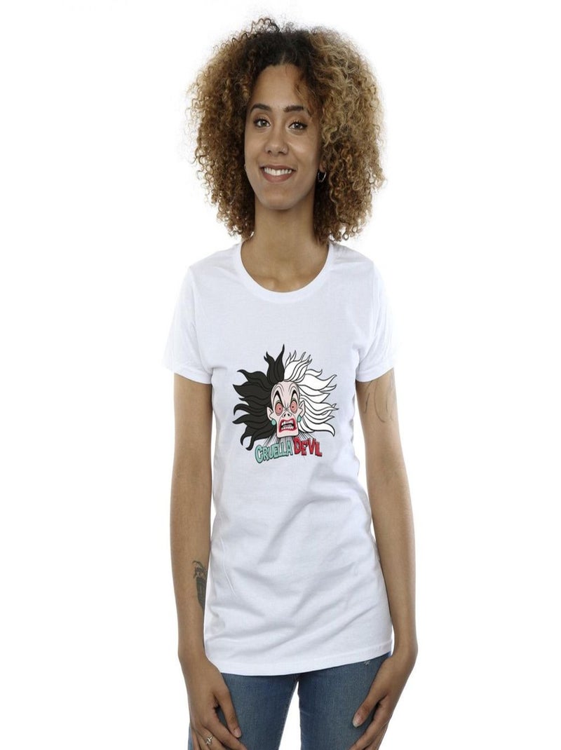 Disney - T-shirt DALMATIANS CRAZY MUM Blanc - Kiabi