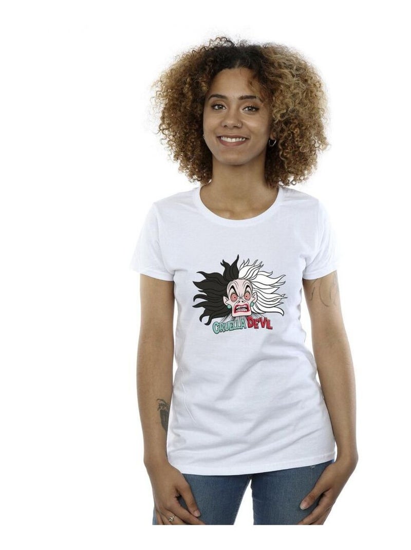 Disney - T-shirt DALMATIANS CRAZY MUM Blanc - Kiabi