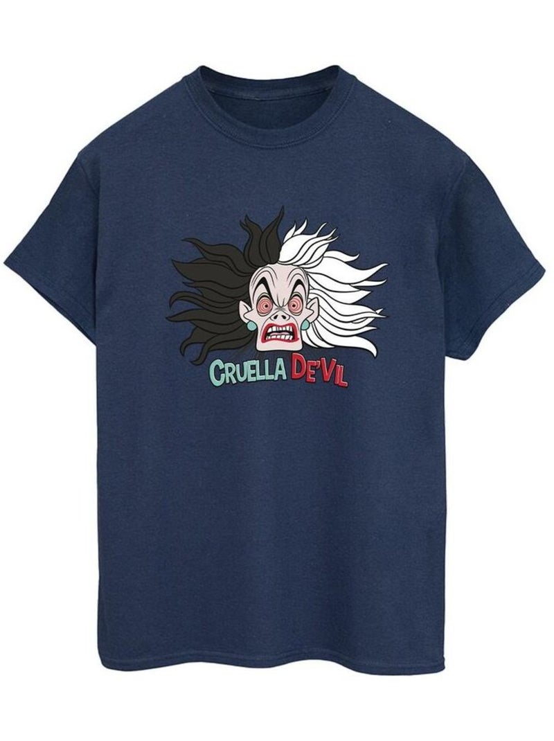 Disney - T-shirt DALMATIANS CRAZY MUM Bleu marine - Kiabi