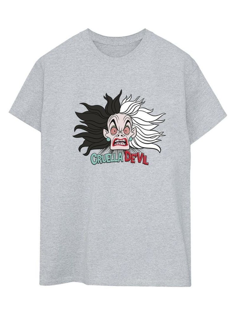 Disney - T-shirt DALMATIANS CRAZY MUM Gris chiné - Kiabi