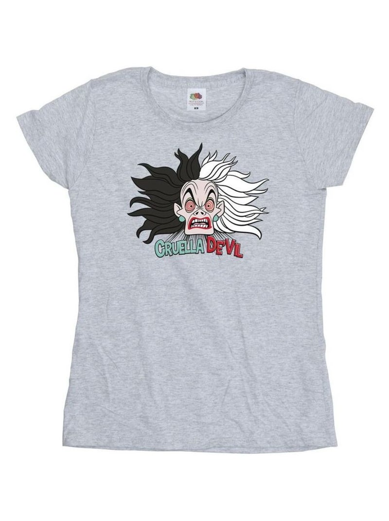 Disney - T-shirt DALMATIANS CRAZY MUM Gris chiné - Kiabi