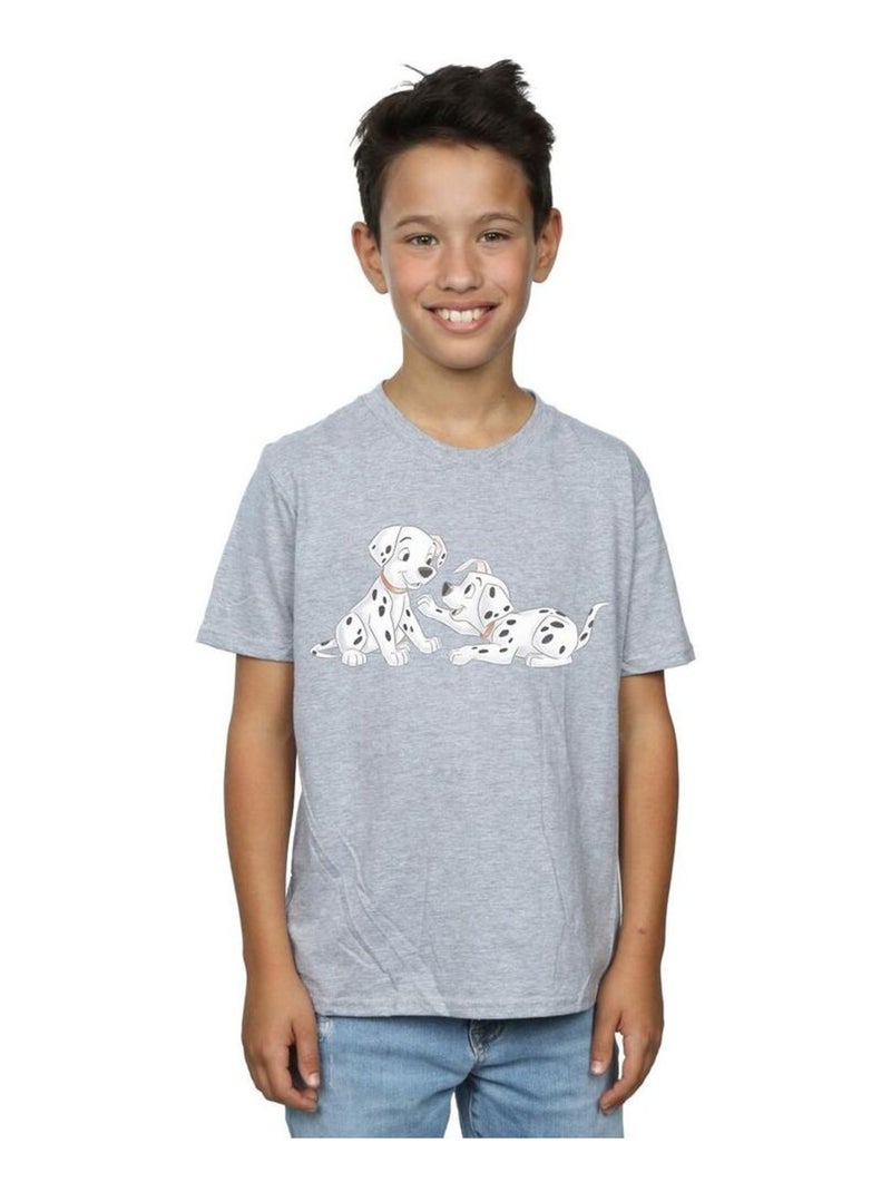 Disney - T-shirt DALMATIANS FRIENDS Gris chiné - Kiabi