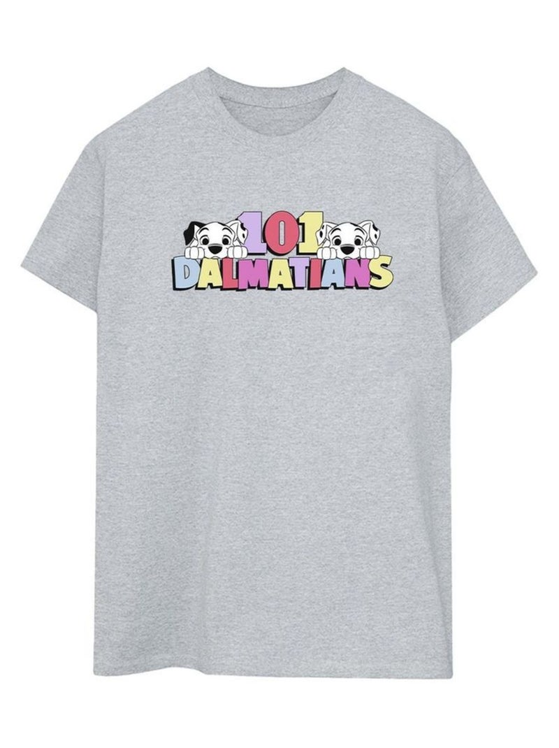 Disney - T-shirt DALMATIANS Gris chiné - Kiabi