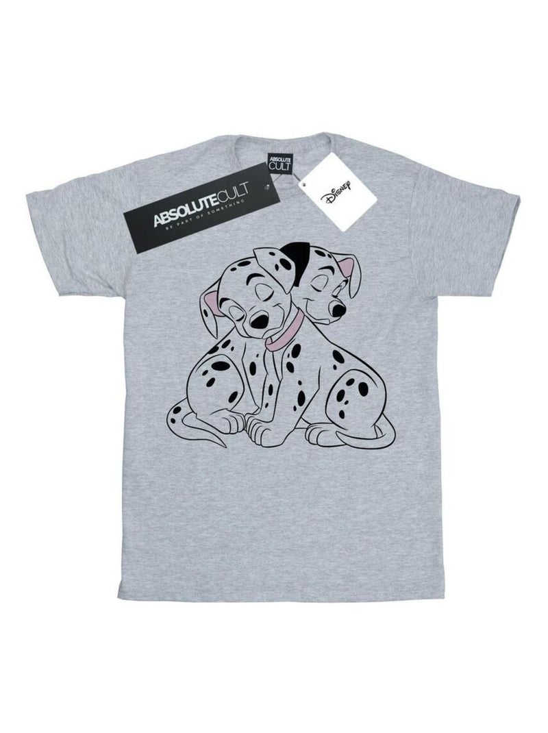 Disney - T-shirt DALMATIANS Gris chiné - Kiabi