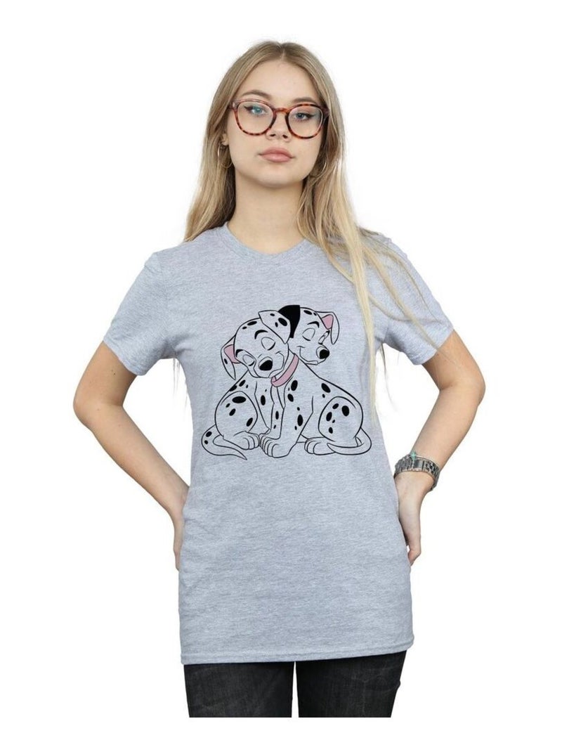 Disney - T-shirt DALMATIANS Gris chiné - Kiabi