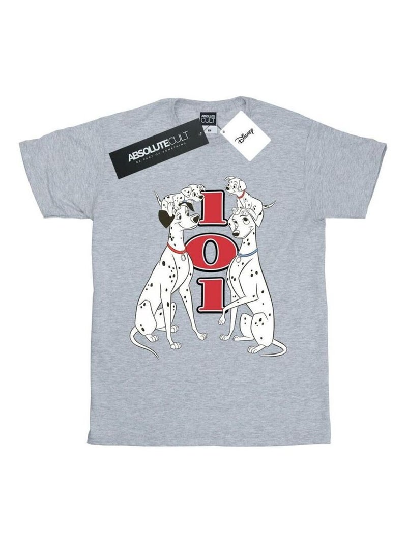 Disney - T-shirt DALMATIANS Gris chiné - Kiabi