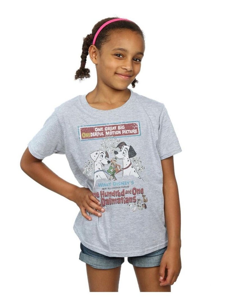 Disney - T-shirt DALMATIANS Gris chiné - Kiabi