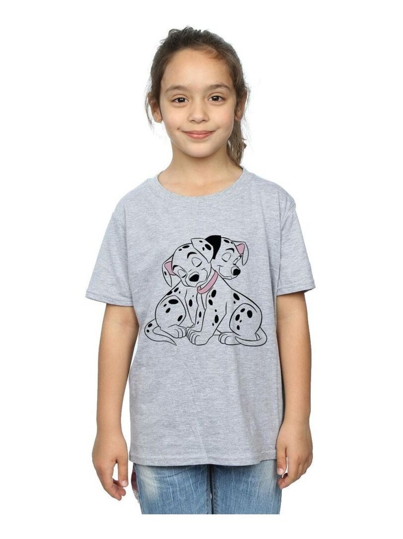 Disney - T-shirt DALMATIANS Gris chiné - Kiabi