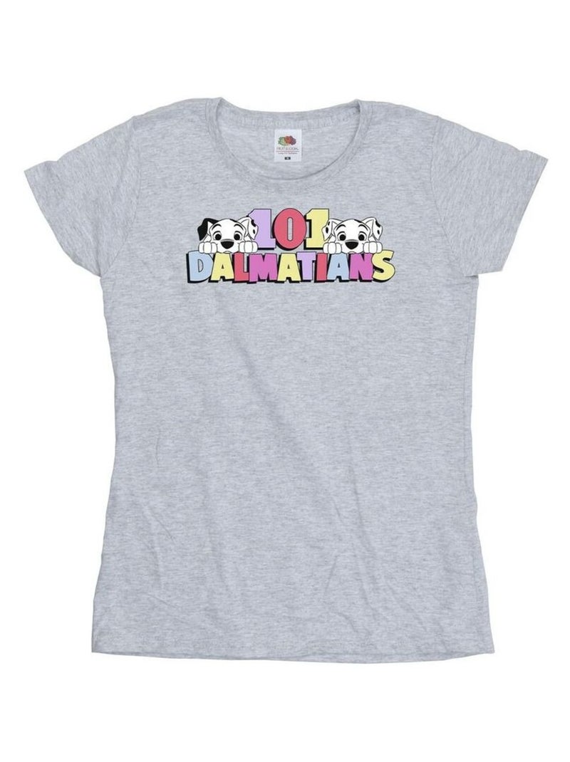 Disney - T-shirt DALMATIANS Gris chiné - Kiabi