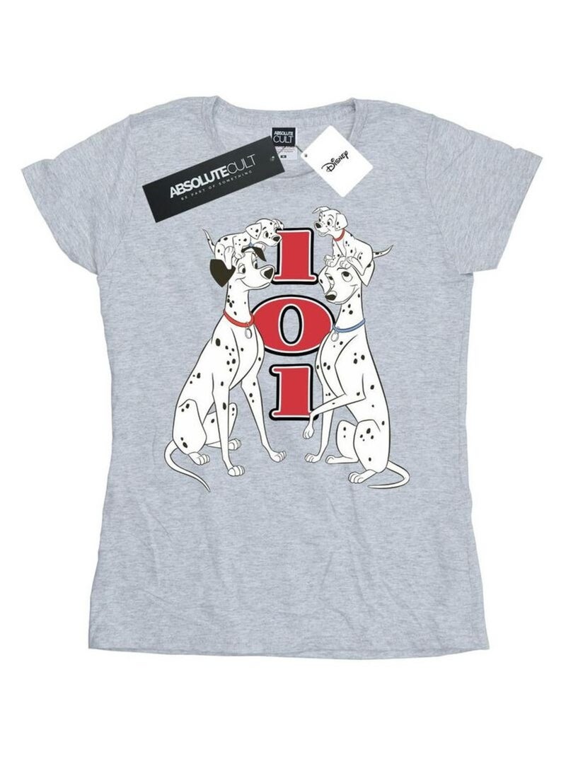 Disney - T-shirt DALMATIANS Gris chiné - Kiabi