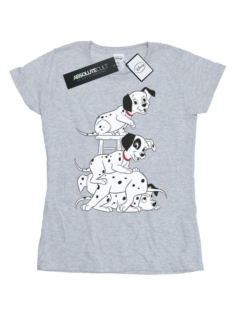 Disney - T-shirt DALMATIANS Gris chiné - Kiabi