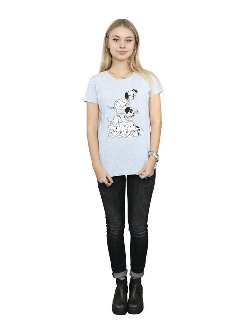 Disney - T-shirt DALMATIANS Gris chiné - Kiabi