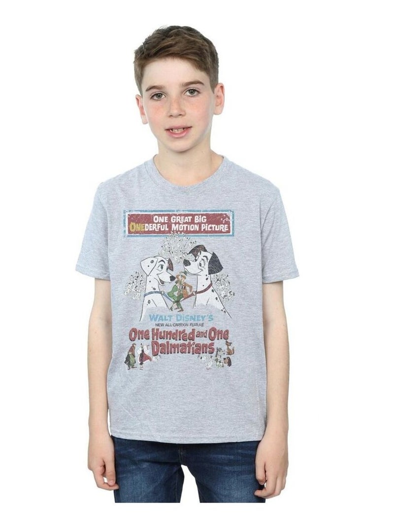 Disney - T-shirt DALMATIANS Gris chiné - Kiabi