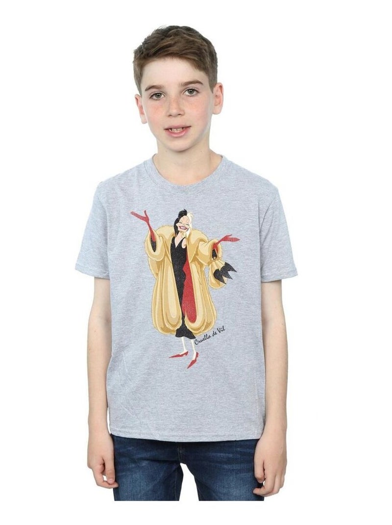 Disney - T-shirt DALMATIANS Gris chiné - Kiabi