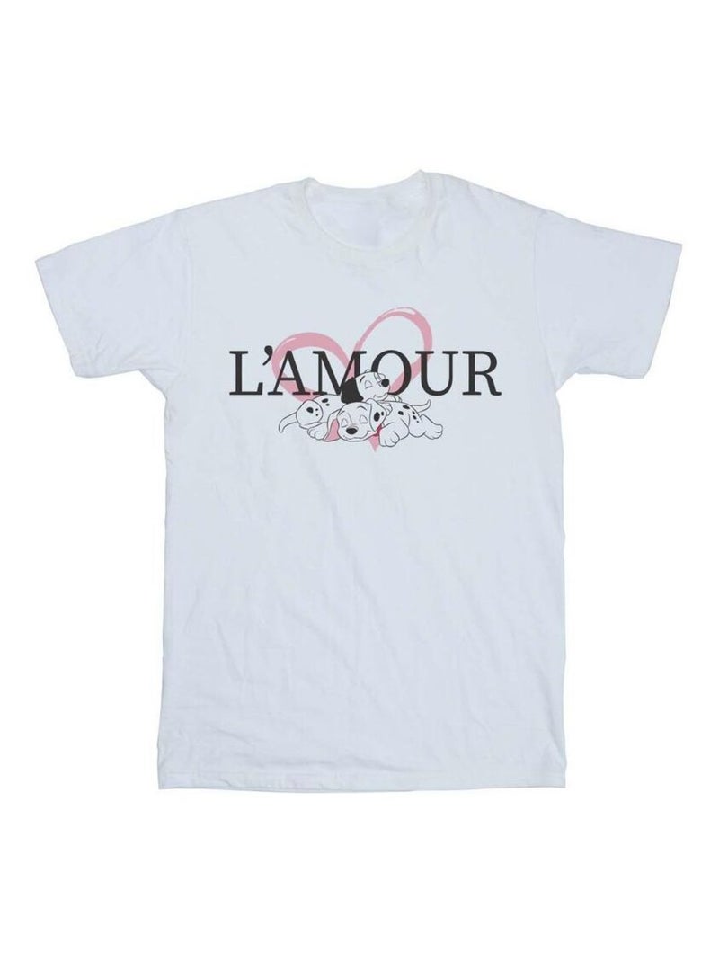 Disney - T-shirt DALMATIANS L'AMOUR Blanc - Kiabi