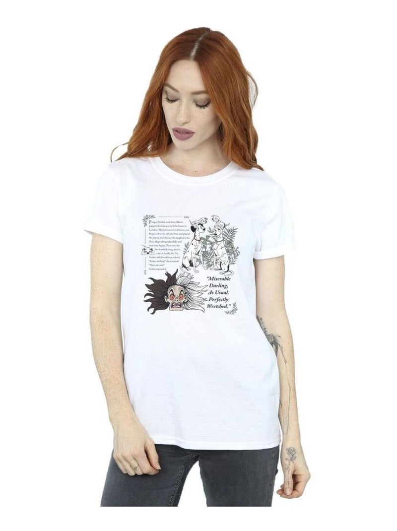 Disney - T-shirt DALMATIANS MISERABLE DARLING Blanc - Kiabi