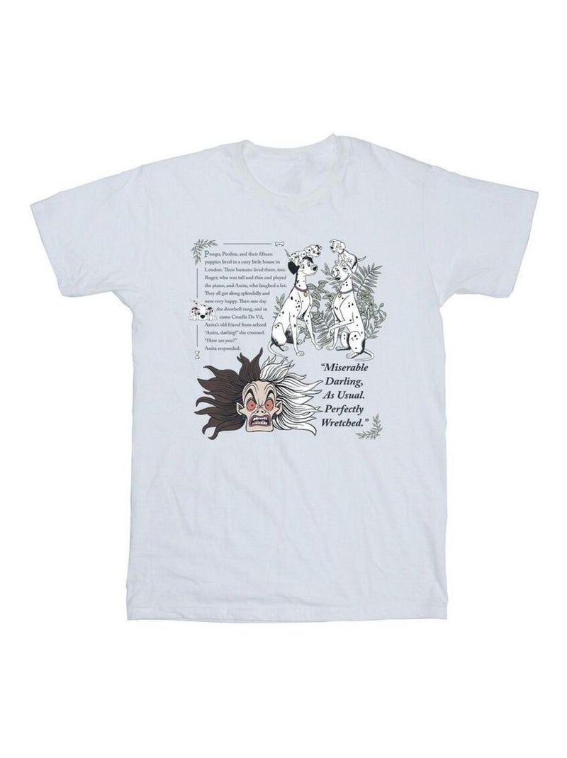 Disney - T-shirt DALMATIANS MISERABLE DARLING Blanc - Kiabi