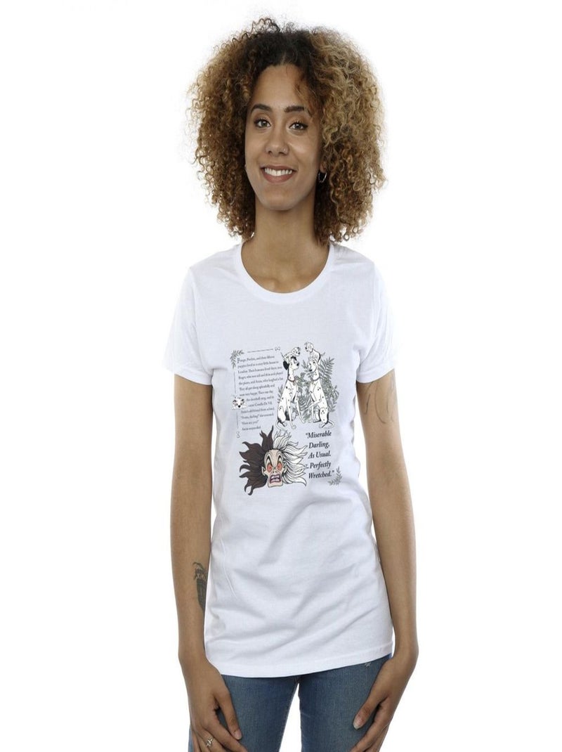 Disney - T-shirt DALMATIANS MISERABLE DARLING Blanc - Kiabi
