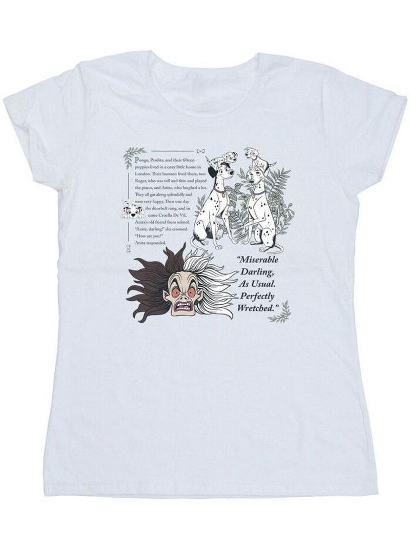 Disney - T-shirt DALMATIANS MISERABLE DARLING Blanc - Kiabi