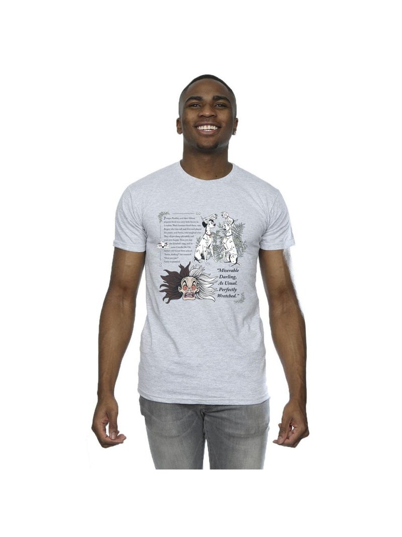 Disney - T-shirt DALMATIANS MISERABLE DARLING Gris chiné - Kiabi