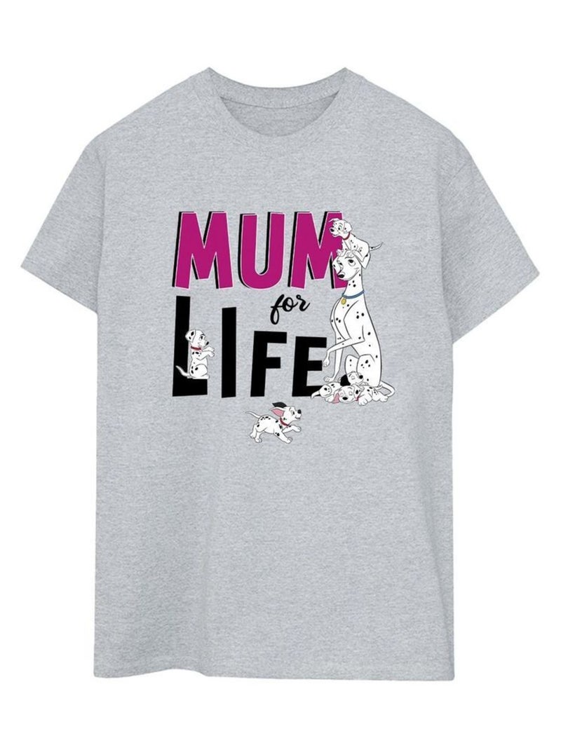 Disney - T-shirt DALMATIANS MUM FOR LIFE Gris chiné - Kiabi