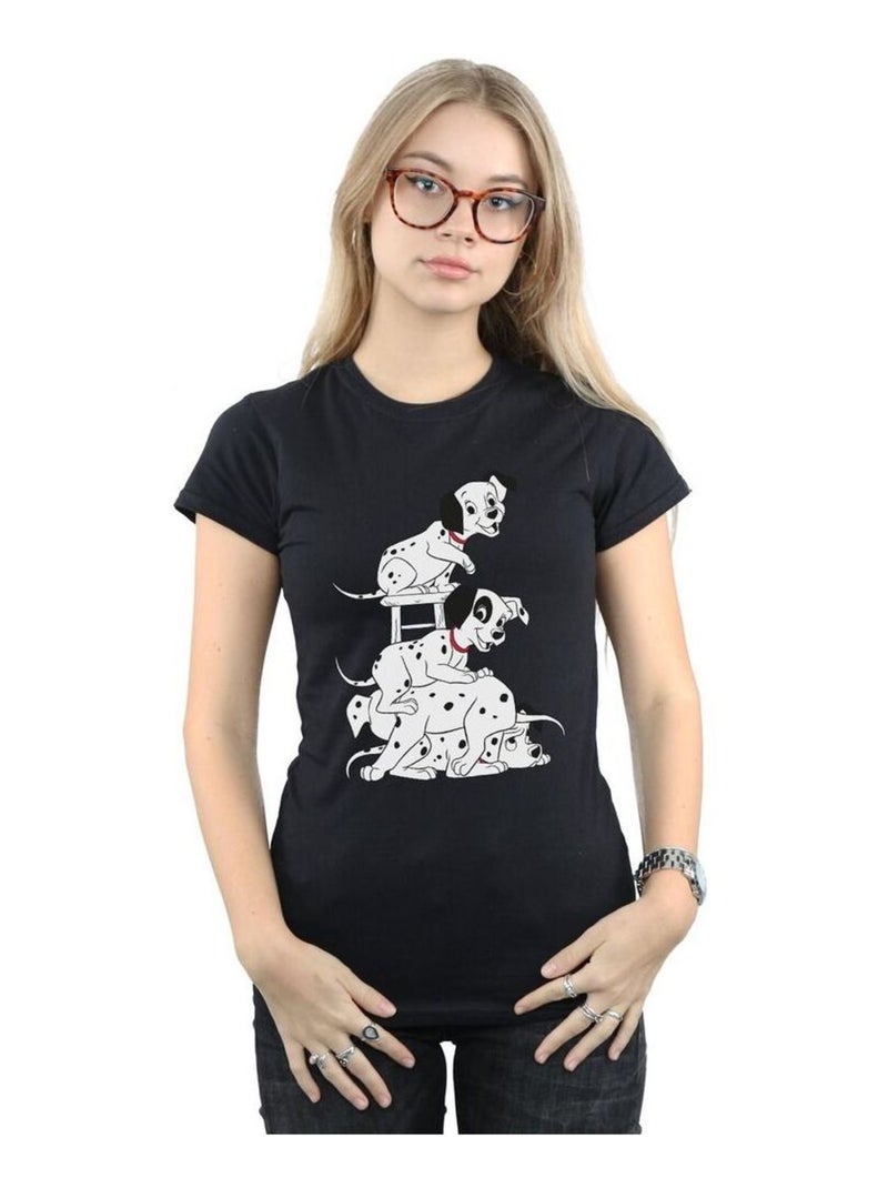 Disney - T-shirt DALMATIANS Noir - Kiabi