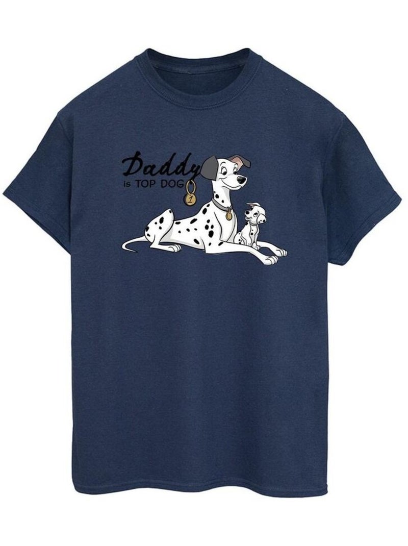 Disney - T-shirt DALMATIANS TOP DOG Bleu marine - Kiabi