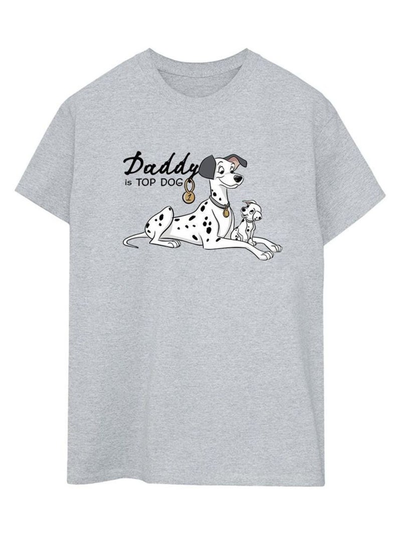 Disney - T-shirt DALMATIANS TOP DOG Gris chiné - Kiabi