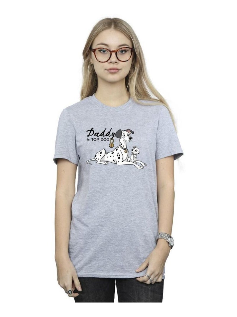 Disney - T-shirt DALMATIANS TOP DOG Gris chiné - Kiabi