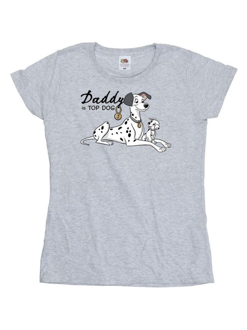 Disney - T-shirt DALMATIANS TOP DOG Gris chiné - Kiabi