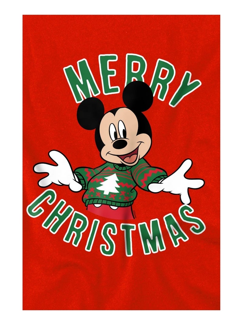 Disney - T-shirt de Noël motif Mickey Mouse Rouge - Kiabi