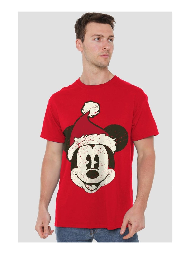 Disney - T-shirt de Noël motif Mickey Mouse Rouge - Kiabi