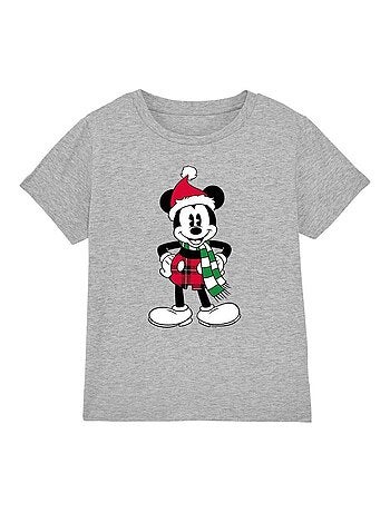 Disney - T-shirt de Noël motif Mickey Mouse style tartan
