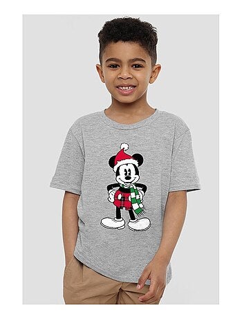 Disney - T-shirt de Noël motif Mickey Mouse style tartan