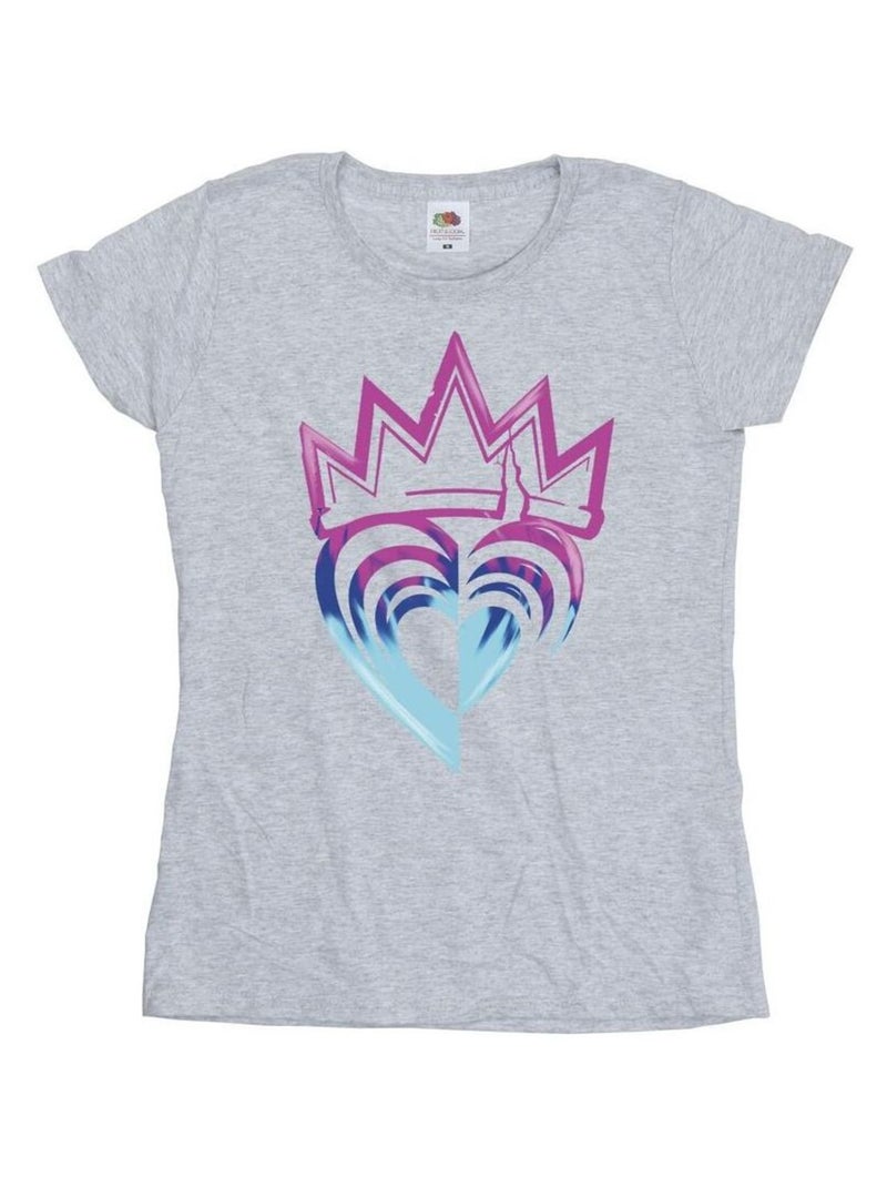 Disney - T-shirt DESCENDANTS Gris chiné - Kiabi