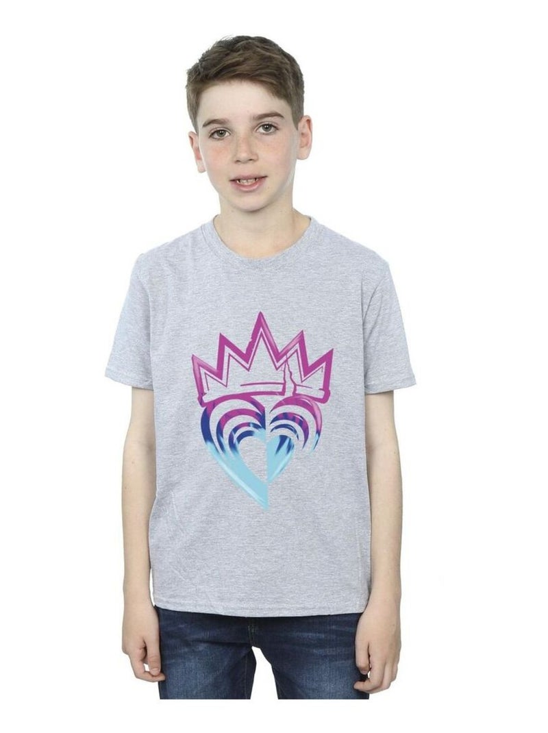 Disney - T-shirt DESCENDANTS Gris chiné - Kiabi